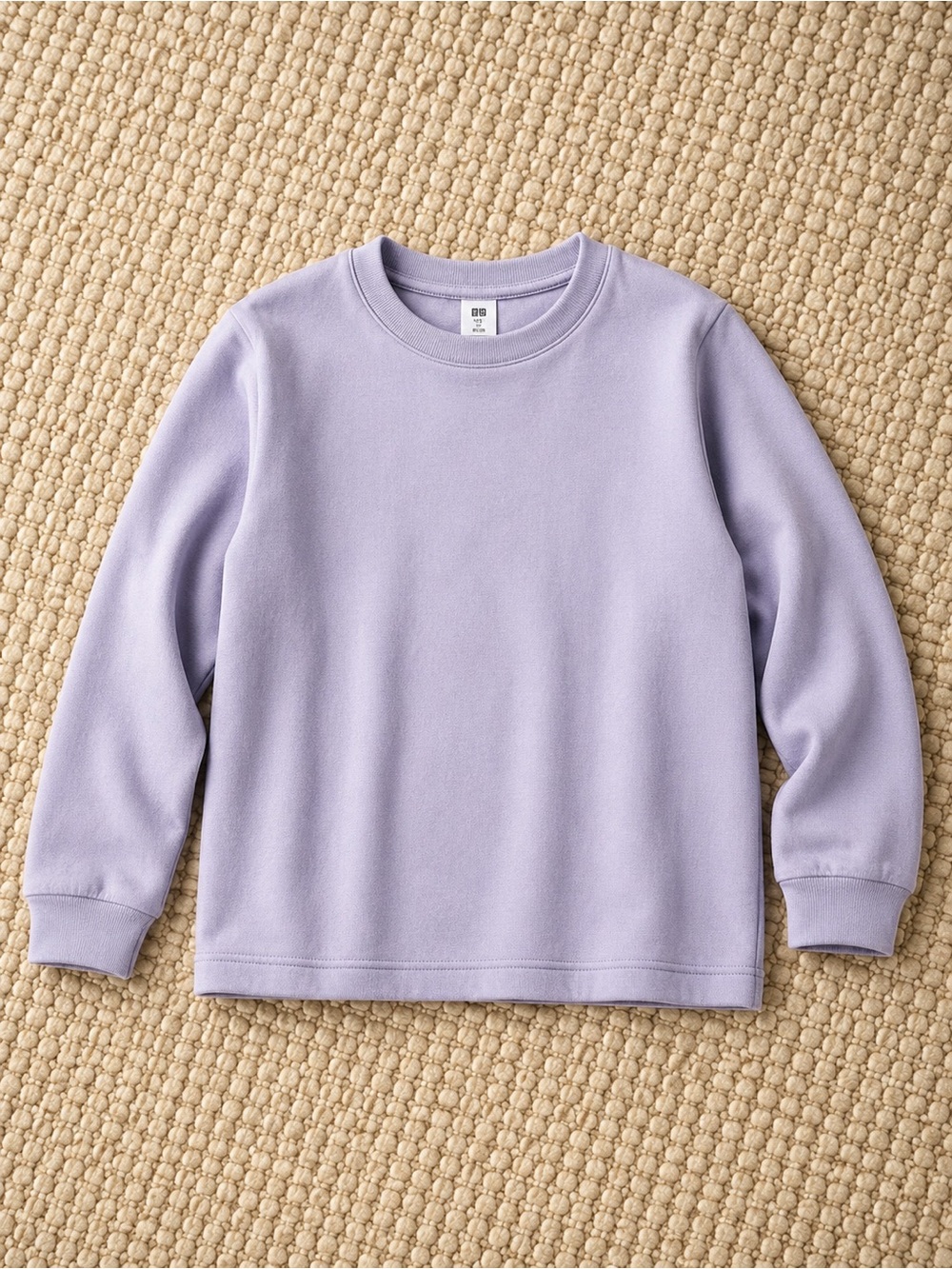Uniqlo Kids Lavender Crewneck Sweatshirt – Size 120 | Soft Minimal Pullover